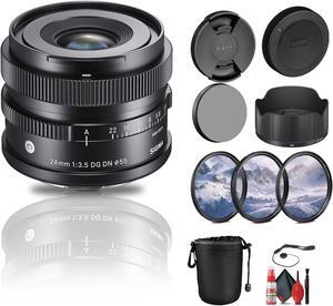 Sigma 24mm f/3.5 DG DN Contemporary Lens for Sony E Bundle