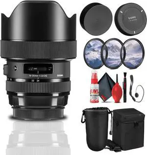 Sigma 14-24mm f/2.8 DG HSM Art Lens for Nikon F Bundle