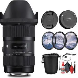 Sigma 18-35mm f/1.8 DC HSM Art Lens for Nikon Bundle