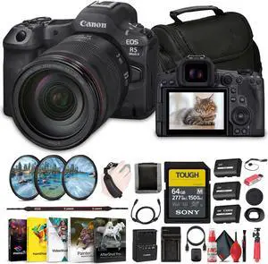 Canon EOS R5 Mark II Mirrorless Camera with 24-105mm f/4 Lens (6536C012) Bundle