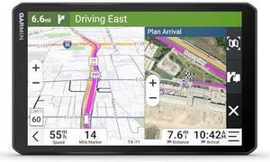 Garmin dzl OTR820, Large High-Res 8 GPS Truck Navigator, Custom Truck Routing, Satellite Imagery, Wind Speed, Community-Shared Loading Docks, Truck Entrances & Parking, Dual-Orientation Display