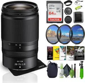 Nikon NIKKOR Z 28-75mm f/2.8 Zoom Lens (20107) Bundle Nikon NIKKOR Z 28-75mm f/2.8 Zoom Lens (20107) Bundle