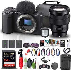 Sony Alpha ZV-E10 II Mirrorless Camera + Sony 18-105mm Lens + 64GB Memory Card + More