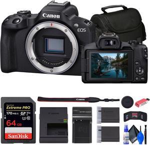 Canon EOS R50 Mirrorless Camera + 64GB Card + Bag + Charger + Battery + More