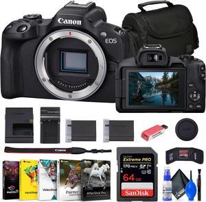 Canon EOS R50 Mirrorless Camera + 64GB Card + Bag + Charger + Battery + More