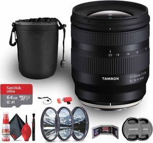 Tamron 11-20mm f/2.8 Di III-A RXD Lens for Fujifilm X Bundle with Accessories