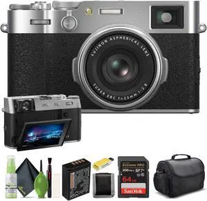 FUJIFILM X100VI Digital Camera (Silver) (16821822) + 64GB Card + Starter Bundle