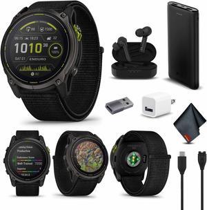 Garmin Enduro 3 Solar, Sapphire, Ultraperformance Multisport GPS Smartwatch Bundle