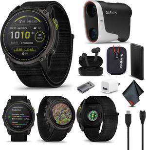 Garmin Enduro 3 GPS Smartwatch Bundle With Approach Z30 Golf Laser Range + more