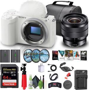 Sony Alpha ZV-E10 II Mirrorless Camera + Sony E 10-18mm Lens + 64GB Memory Card + More