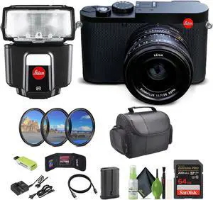 Leica Q3 Compact Digital Camera, 60MP Full-Frame BSI CMOS Sensor Bundle