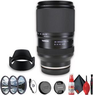Tamron 28-300mm f/4-7.1 Di III VC VXD Lightweight Lens For (Sony E) Cameras - Bundle