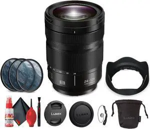 Panasonic Lumix S 24-105mm f/4 Macro O.I.S. Lens Bundle with Acccessories