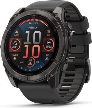 Garmin FENIX851CGT Fenix 8 AMOLED 51mm Smart Watch - Carbon Gray and Black / Pebble Gray