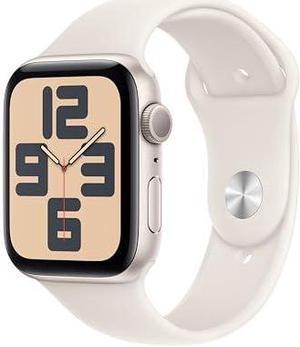 Apple Watch SE (2nd Gen) [GPS 44mm] Smartwatch with Starlight Aluminium Case with Starlight Sport Band M/L. Fitness and Sleep Trackers, Crash Detection, Heart Rate Monitor, Retina Display