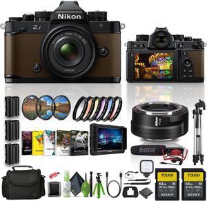 Nikon Zf 24.5MP Sensor 4K Video Recording Mirrorless Camera (Brown) With Nikon Lens Bundle