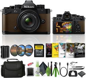 Nikon Zf 24.5MP Sensor 4K Video Recording Mirrorless Camera (Brown) With Nikon Lens Bundle