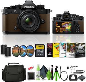 Nikon Zf 24.5MP Sensor 4K Video Recording Mirrorless Camera (Brown) With Nikon Lens Bundle