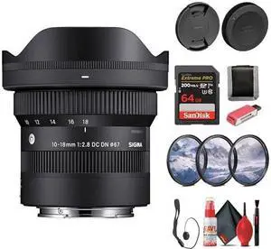 Sigma 10-18mm f/2.8 DC DN Contemporary Lens (Sony E) Bundle