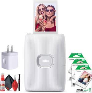 Fujifilm Instax Mini Link 2 Smartphone Printer (Clay White) Bundle