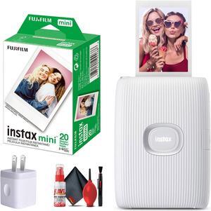 Fujifilm Instax Mini Link 2 Smartphone Printer (Clay White) Bundle