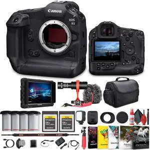 Canon EOS R1 Mirrorless Camera - 24MP, Full-Frame Stacked BSI CMOS Sensor Bundle