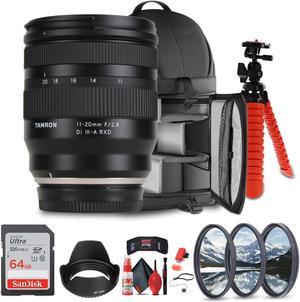 Tamron 11-20mm f/2.8 Di III-A RXD Lens (FUJIFILM X) + Sling Backpack + More