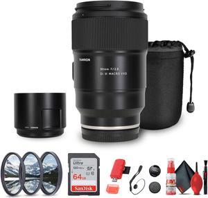 Tamron 90mm f/2.8 Di III VXD Macro Lens for Sony E Bundle with Acccessories