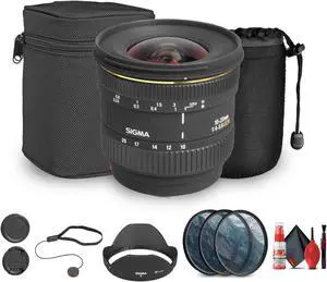 Sigma 10-20mm f/4-5.6D EX DC Lens for Sony A Bundle