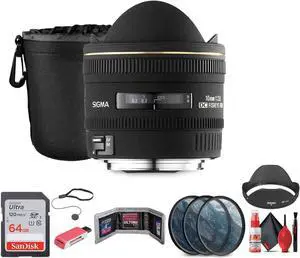 Sigma 10mm f/2.8 EX DC HSM Fisheye Lens for Sigma Digital Camera Bundle