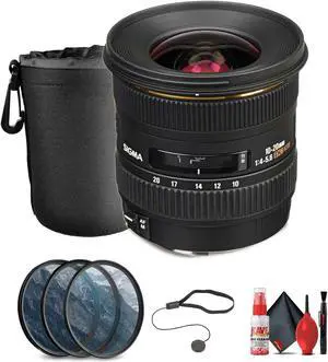 Sigma 10-20mm f/4-5.6 EX DC J Autofocus Lens for Pentax Digital Cameras Bundle