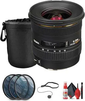 Sigma 10-20mm f/4-5.6 EX DC HSM Lens for Canon EF Mount Bundle