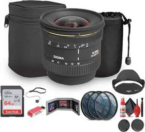 Sigma 10-20mm f/4-5.6D EX DC Lens for Sony A Bundle