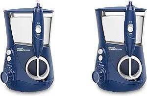 Waterpik WP-663 Electric Water Flosser Countertop Professional Oral Irrigator, Aquarius, Blue (2 pack) Bundle
