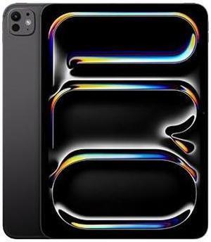 Apple iPad Pro 11-Inch (M4): Ultra Retina XDR display - Nano-Texture Glass, 1TB, Landscape 12MP Front Camera/12MP Back Camera, LiDAR Scanner, Wi-Fi 6E + 5G Cellular with eSIM, Face ID - Space Black