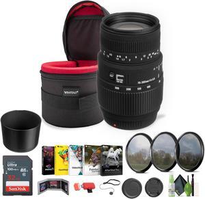 Sigma 70-300mm f/4-5.6 DG Macro Lens for Sony + Bundle