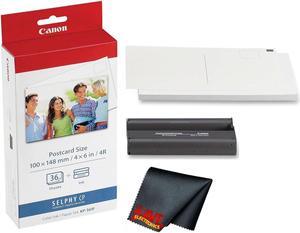 Canon KP-36IP Color Ink and Photo Paper Set 4"x 6" for Canon Selphy Printers (36 Sheets) Bundle