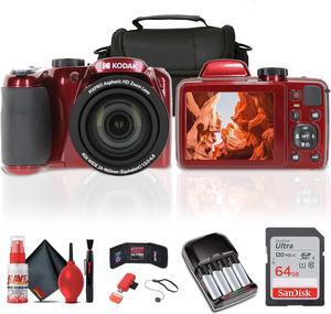 Kodak Pixpro AZ405 Digital Camera in Red (AZ405RD) Bundle from Accessories
