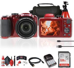 Kodak Pixpro AZ405 Digital Camera in Red (AZ405RD) Bundle with Accessories