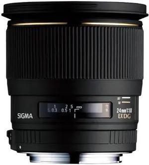 Sigma 24mm f/1.8 EX DG Aspherical Macro Large Aperture Wide Angle Lens for Nikon SLR Cameras