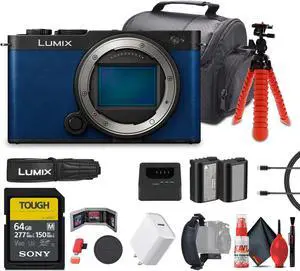 Panasonic Lumix S9 Mirrorless Camera (Blue) Bundle with Accessories