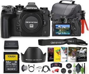 OM SYSTEM OM-1 Mark II Mirrorless Camera (Body Only) + 64GB SF-M Tough Series UHS-II SDXC Memory Card + Corel Photo, Video, & Art Suite Deluxe + More
