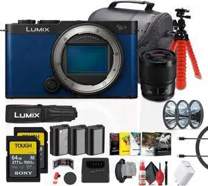 Panasonic Lumix S9 Mirrorless Camera (Blue) Bundle with Accessories