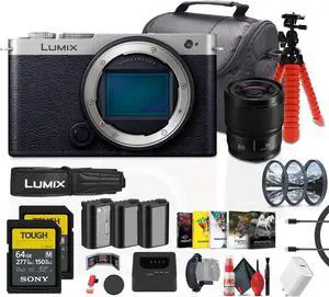 Panasonic Lumix S9 Mirrorless Camera (Silver) Bundle with Accessories