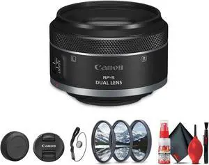 Canon RF-S 7.8mm f/4 STM Dual Lens (Canon RF) + Lens Filter Kit + Cleaning Kit + More