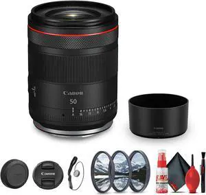 Canon RF 50mm f/1.4 L VCM Hybrid Lens (Canon RF) + Lens Filter Kit + Cleaning Kit + More