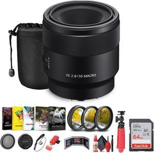 Sony FE 50mm f/2.8 Macro Lens + Sling Backpack + Photography Software + More