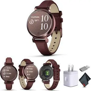 Garmin Lily 2 Classic, Small and Stylish Smartwatch Dark Bronze with Mulberry