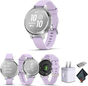 Garmin Lily 2 Active Small and Stylish Smartwatch Purple Jasmin Bundle for Women