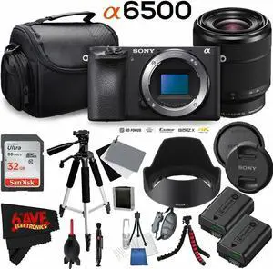 Sony Alpha a6500 Mirrorless Digital Camera (Body Only) International Version + FE 28-70mm f/3.5-5.6 Lens Bundle